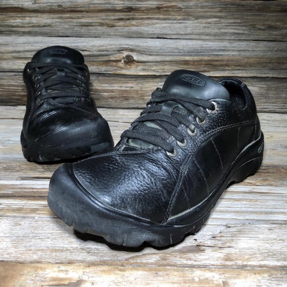 Keen Shoes - Keen Presidio Black Leather Outdoor Shoes 7.5